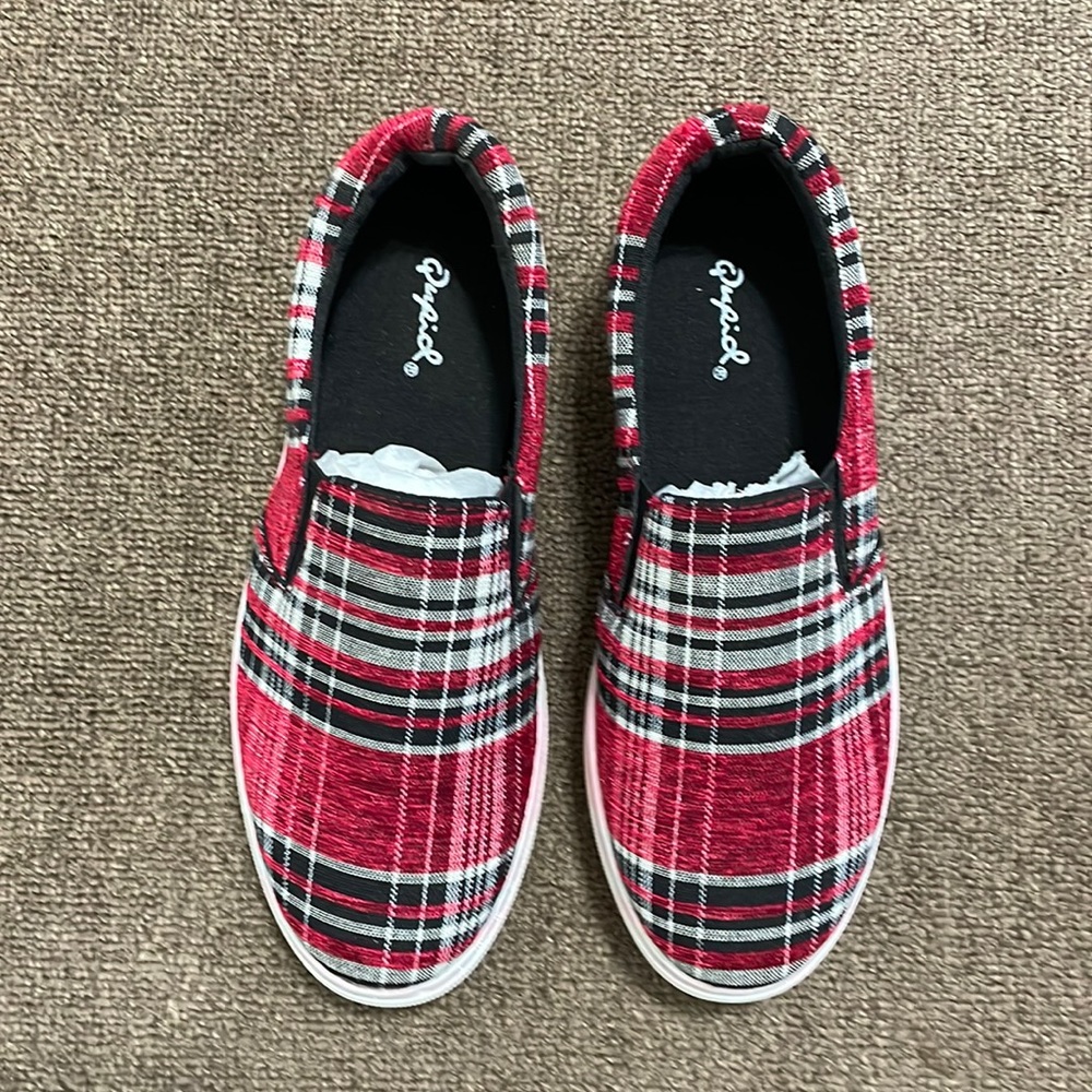 Qupid multi fabric step in sneakers